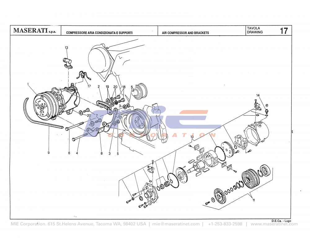 Maserati / Biturbo 228 / T-17 - air compressor and brackets