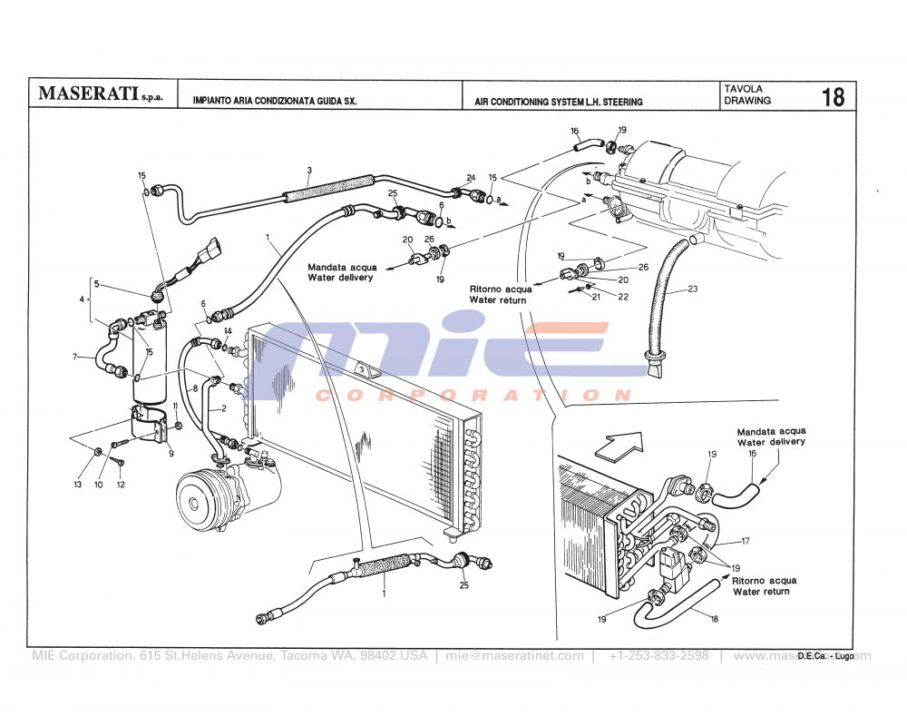 Maserati / Biturbo 228 / T-18 - air conditioning system (left steering)