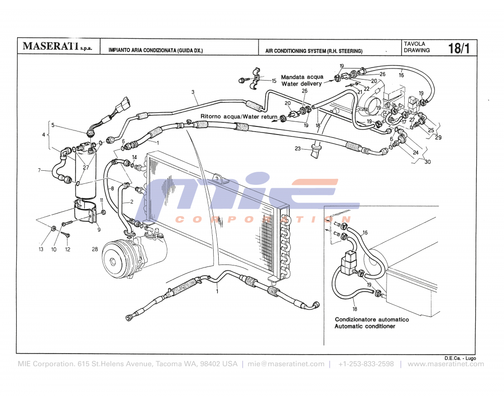 Maserati / Biturbo 228 / T-18_1 - air conditioning system (right steering)