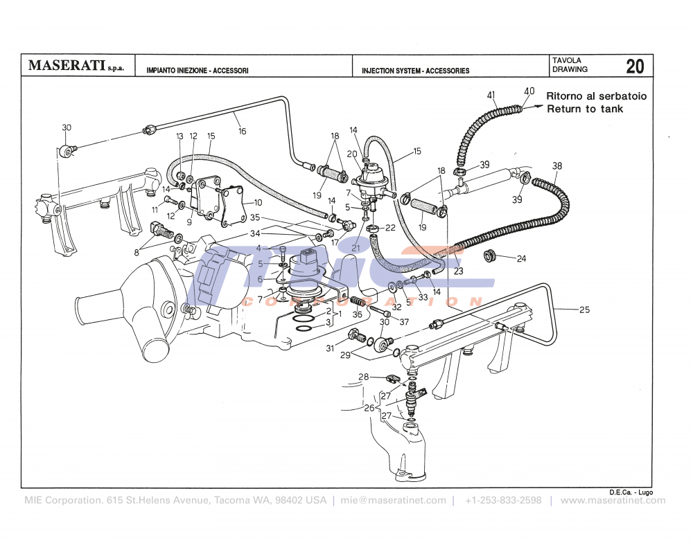 Maserati / Biturbo 228 / T-20 - injection system - accessories