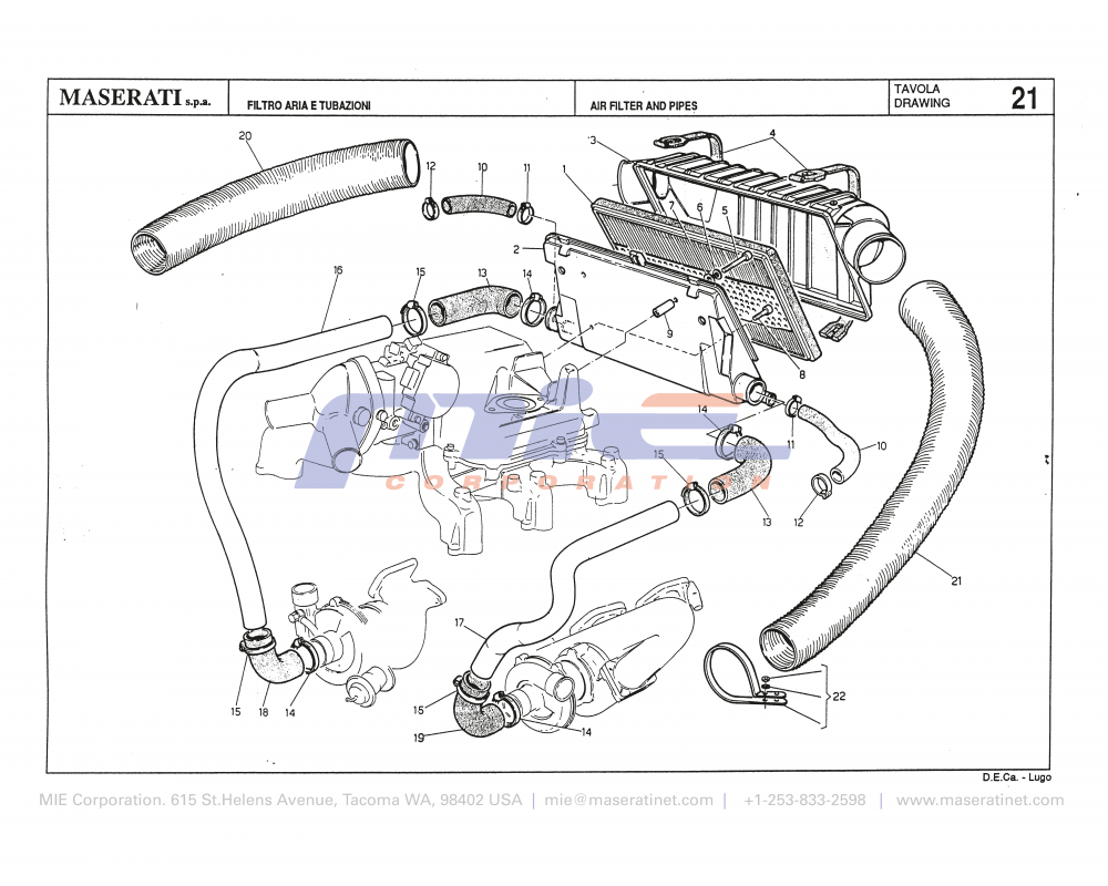 Maserati / Biturbo 228 / T-21 - air filter and pipes
