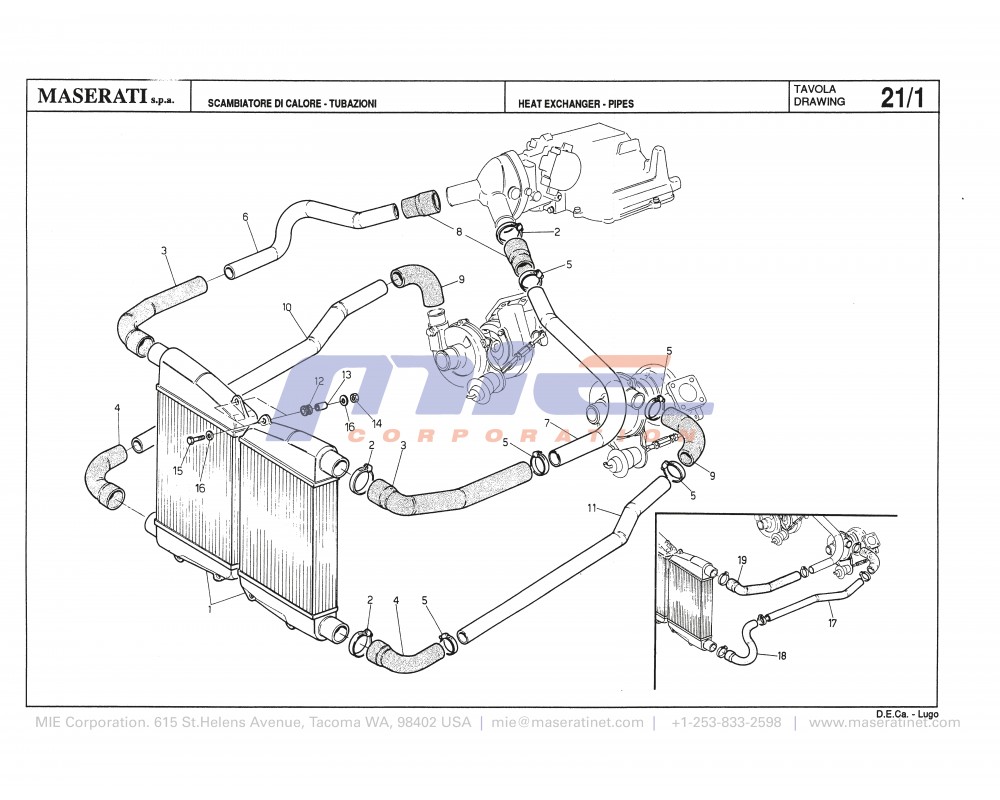 Maserati / Biturbo 228 / T-21_1 - heat exchanger - pipes