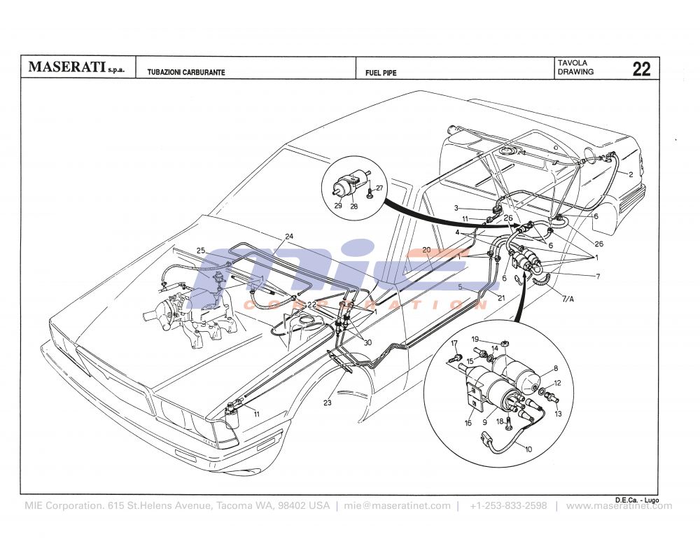 Maserati / Biturbo 228 / T-22 - fuel pipe