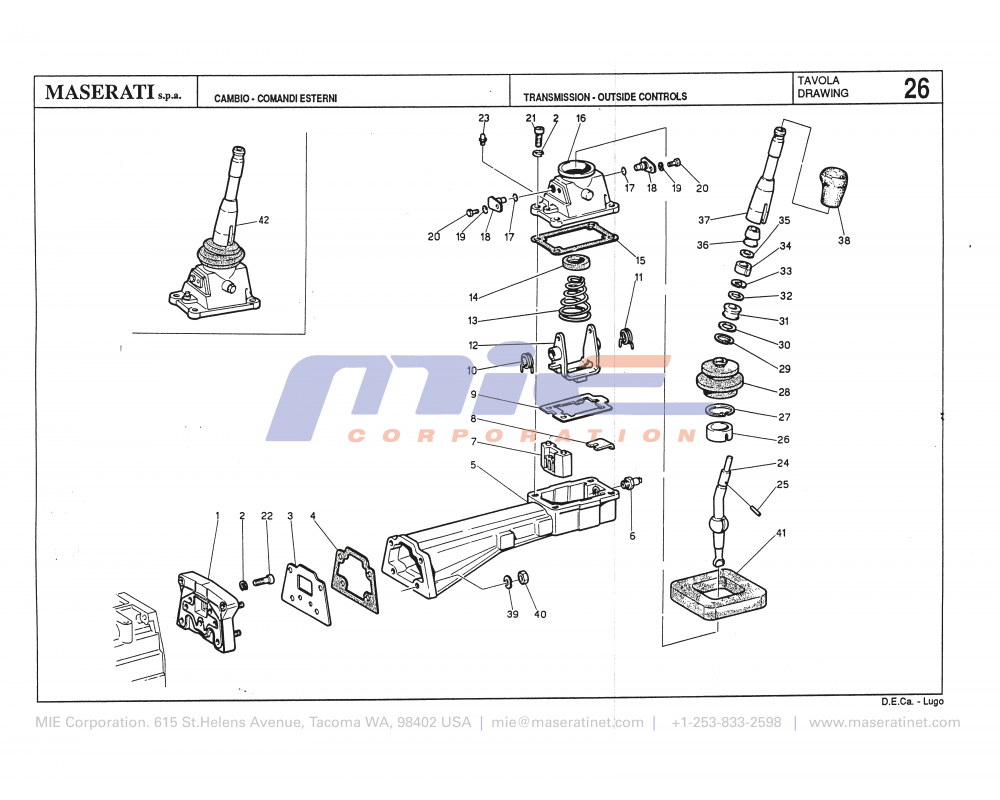 Maserati / Biturbo 228 / Т-26 - transmission outside controls Maserati / Biturbo 228 / Т-26 - transmission outside controls