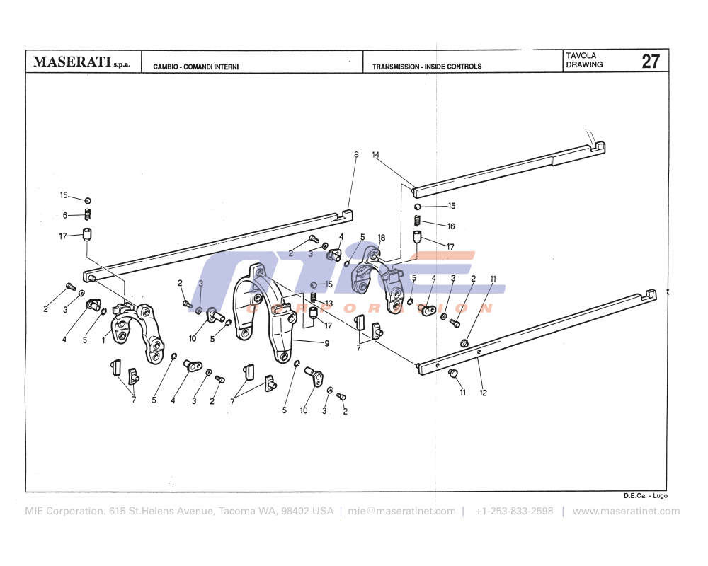 Maserati / Biturbo 228 / Т-27 - transmission inside controls Maserati / Biturbo 228 / Т-27 - transmission inside controls