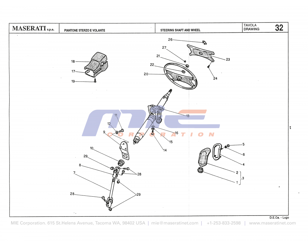 Maserati / Biturbo 228 / T-32 - steering shaft and wheel
