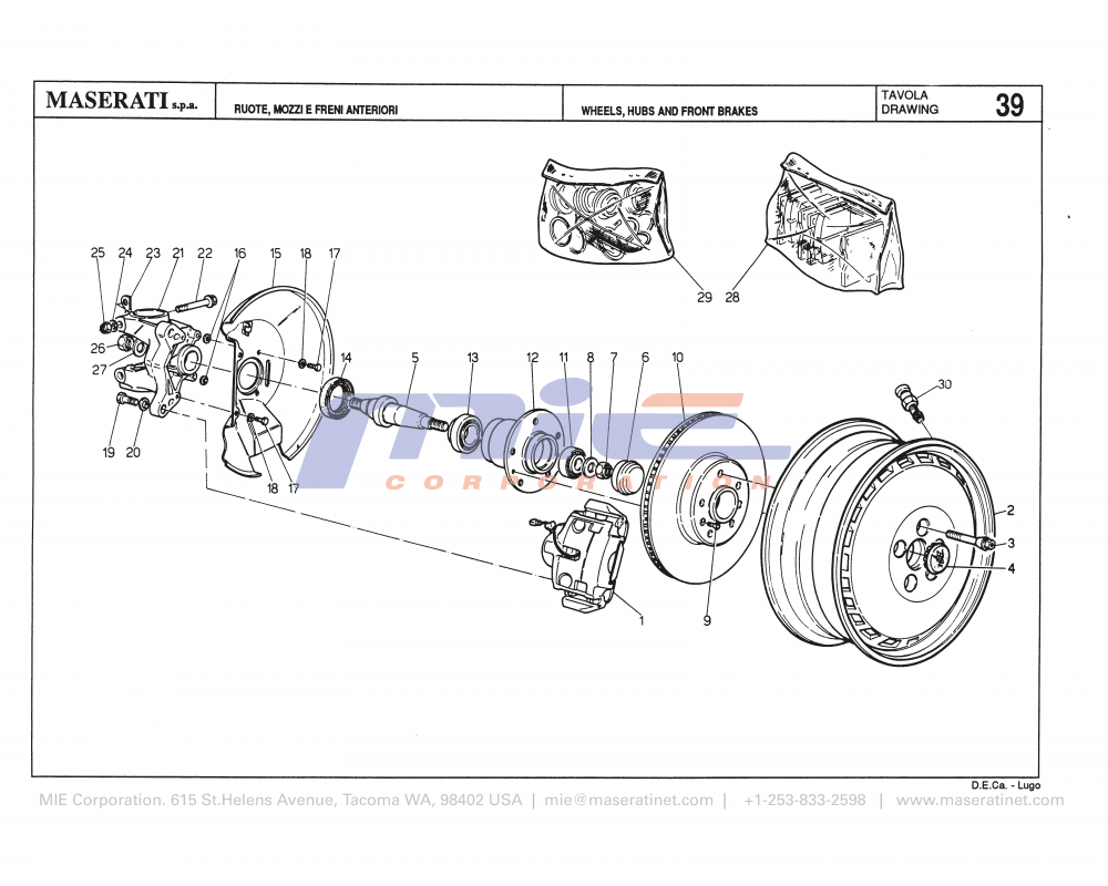 Maserati / Biturbo 228 / T-39 - wheels, hubs and front brakes