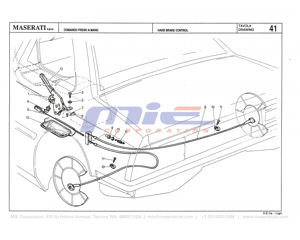 Maserati / Biturbo 228 / T-41 - hand brake control