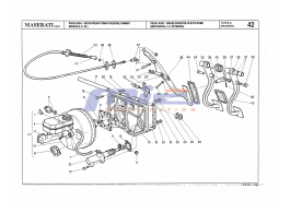 T-42 - pedal assy - brake booster clutch pump (mechanical left steering)