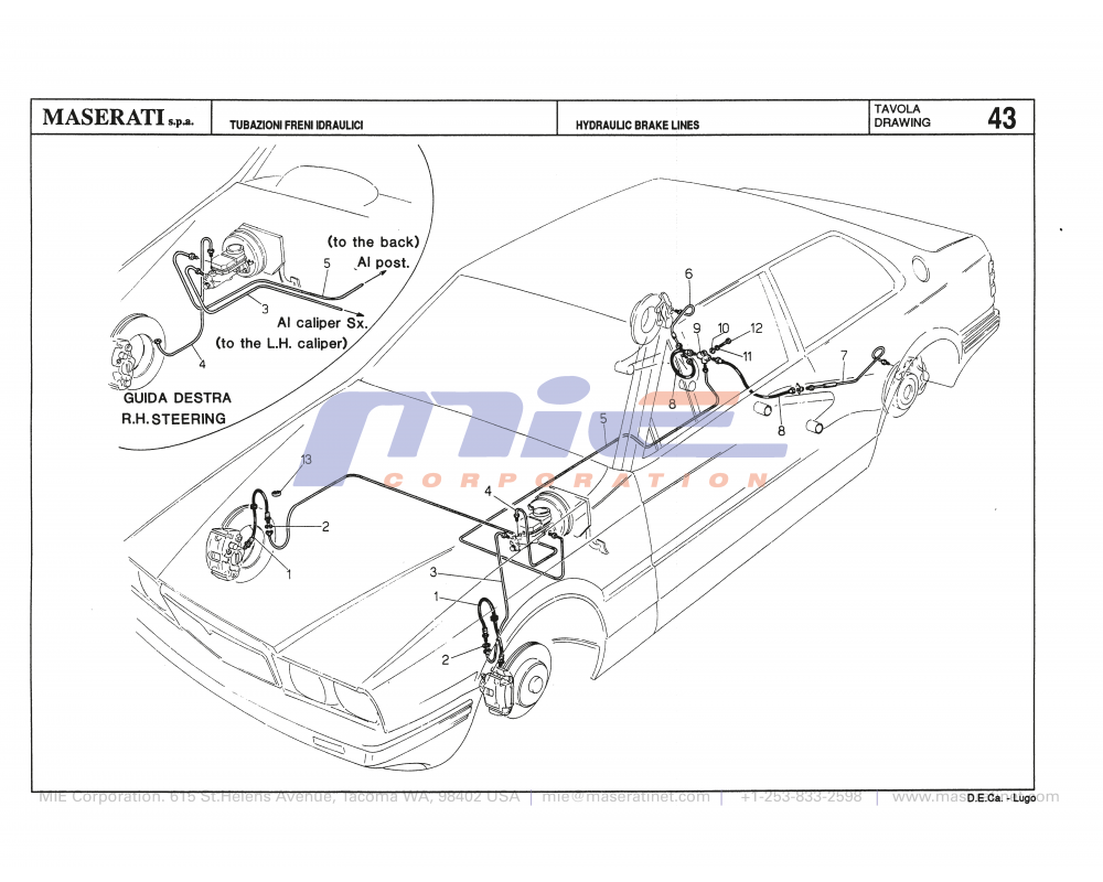 Maserati / Biturbo 228 / T-43 - hydraulic brake lines