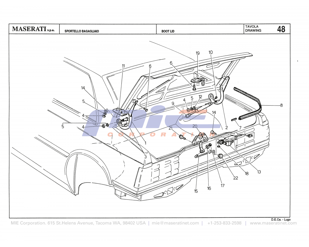 Maserati / Biturbo 228 / T-48 - boot lid
