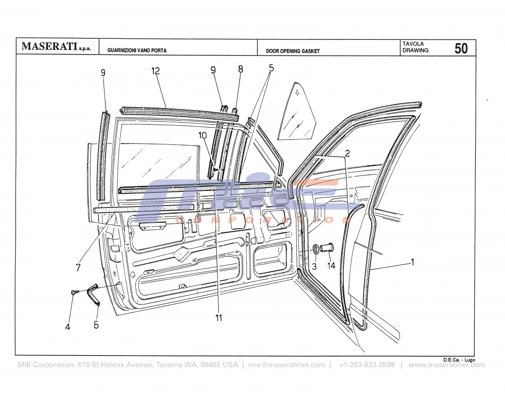 Maserati / Biturbo 228 / T-50 - door opening gasket