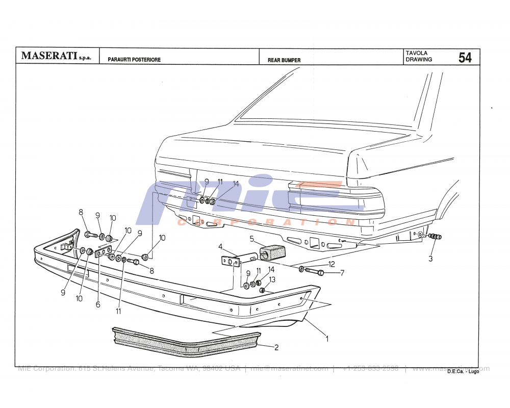 Maserati / Biturbo 228 / T-54 - rear bumper