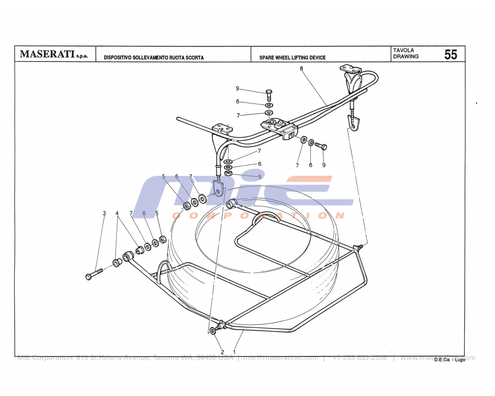 Maserati / Biturbo 228 / T-55 - spare wheel lifting device