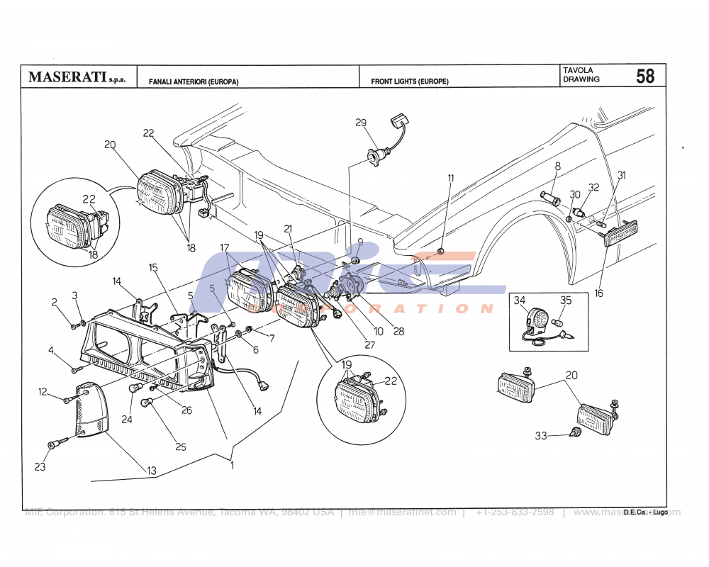Maserati / Biturbo 228 / T-58 - front lights (europe)