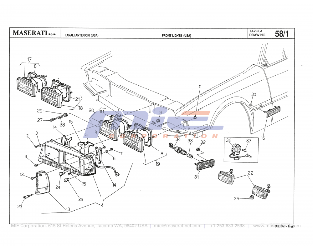 Maserati / Biturbo 228 / T-58_1 - front lights (usa)