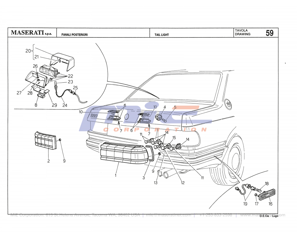 Maserati / Biturbo 228 / T-59 - tail light