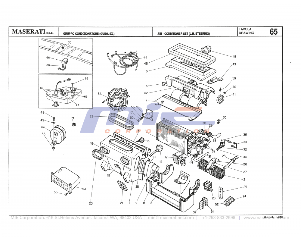 Maserati / Biturbo 228 / T-65 - air-conditioner set (left steering)