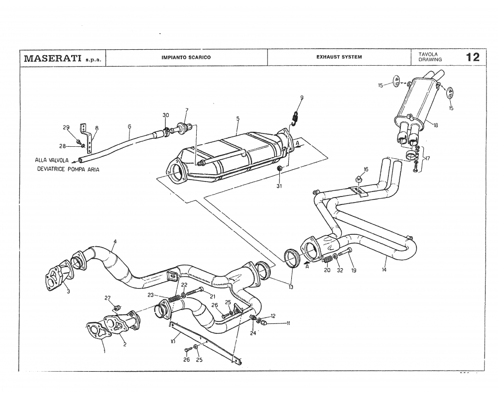Maserati / Biturbo Coupe / T-12 - exhaust system