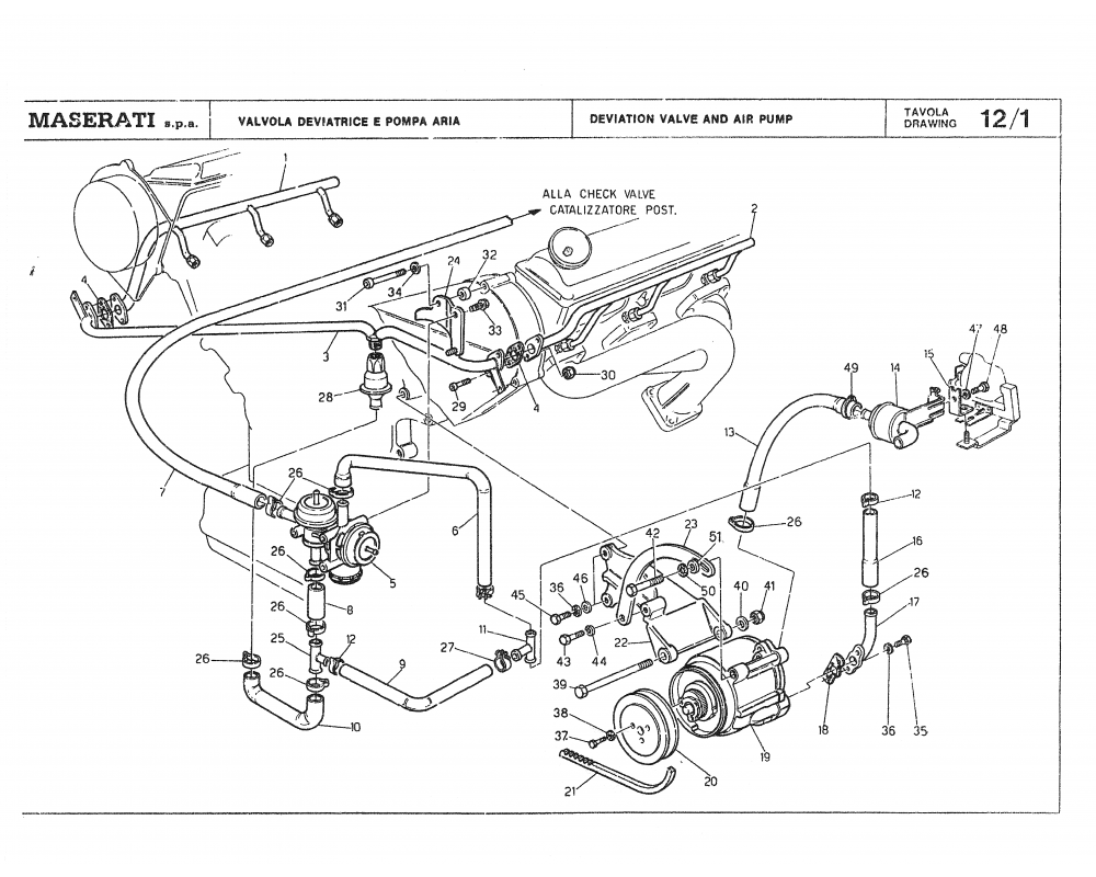 Maserati / Biturbo Coupe / T-12_1 - deviation valve and air pump