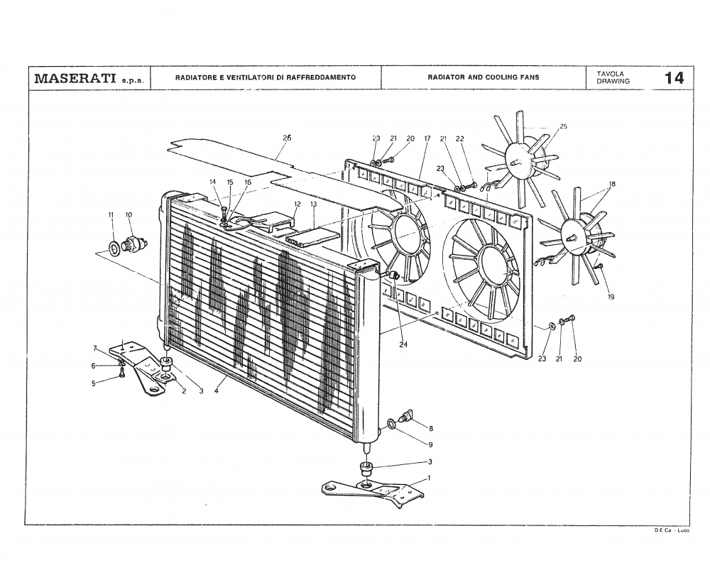 Maserati / Biturbo Coupe / T-14-1 - radiator and cooling fans