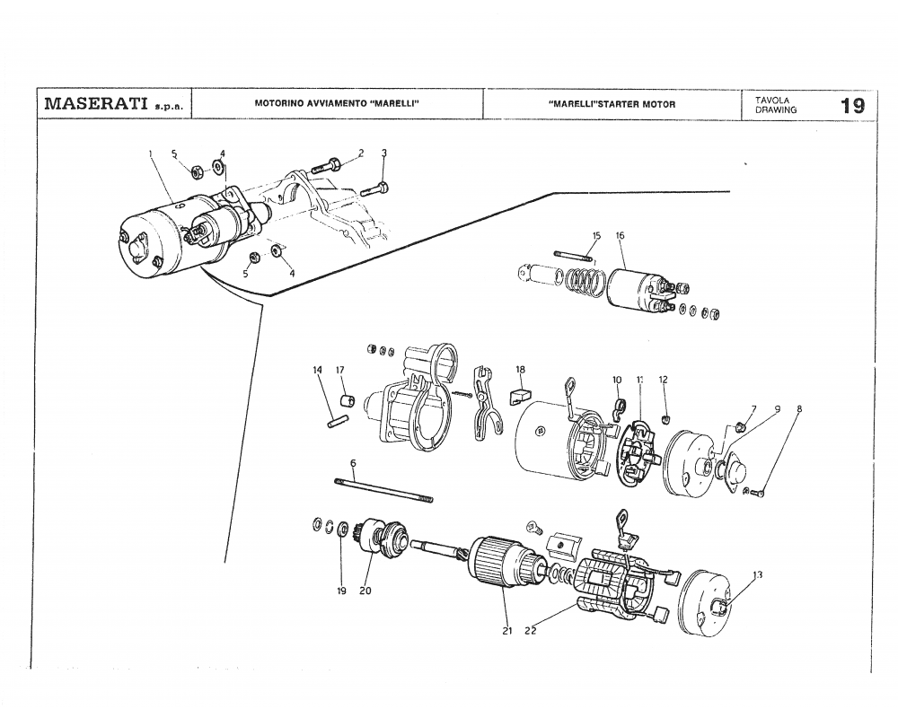 Maserati / Biturbo Coupe / T-19-1 - marelli starter motor