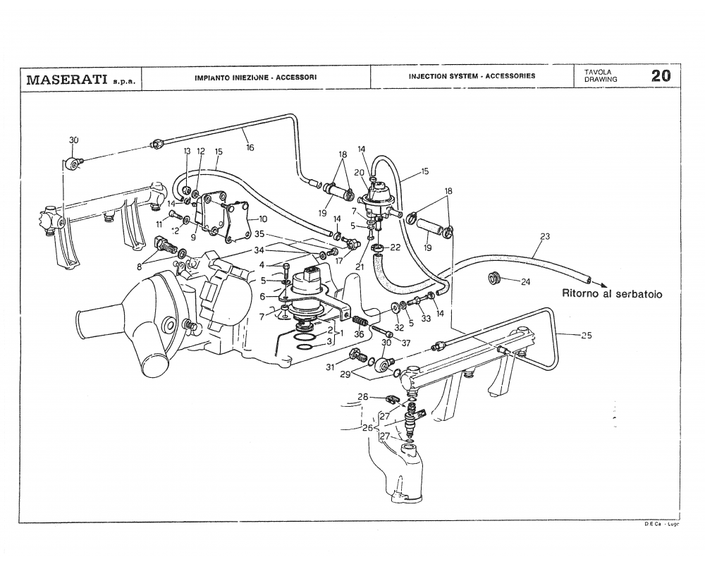 Maserati / Biturbo Coupe / T-20-1 - injection system - accessories
