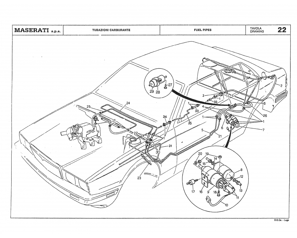Maserati / Biturbo Coupe / T-22 - fuel pipes