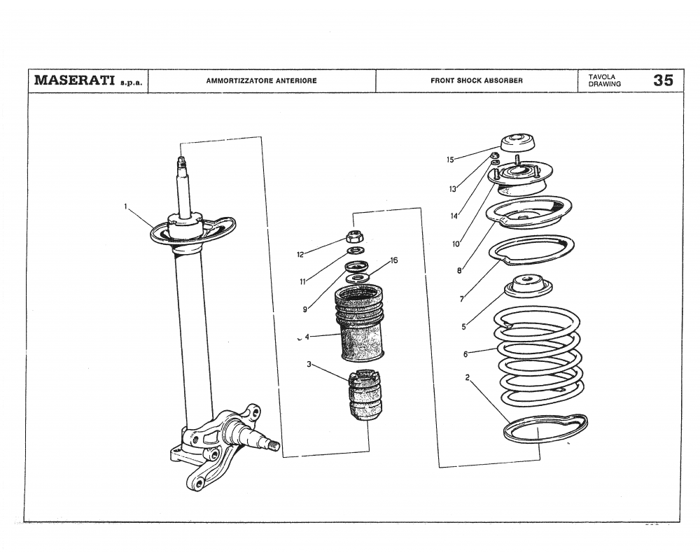 Maserati / Biturbo Coupe / T-35 - front shock absorber