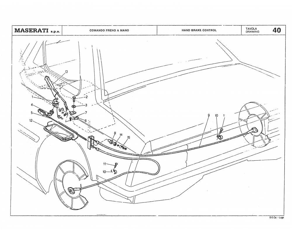 Maserati / Biturbo Coupe / T-40 - hand brake control