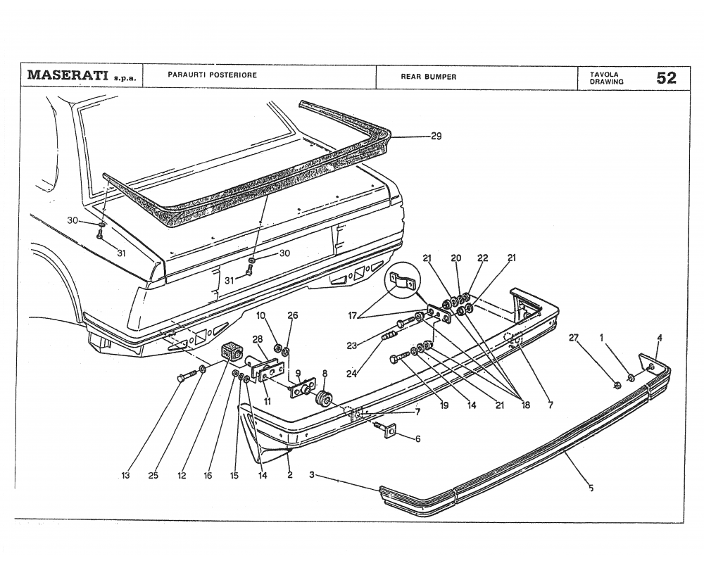 Maserati / Biturbo Coupe / T-52 - rear bumper