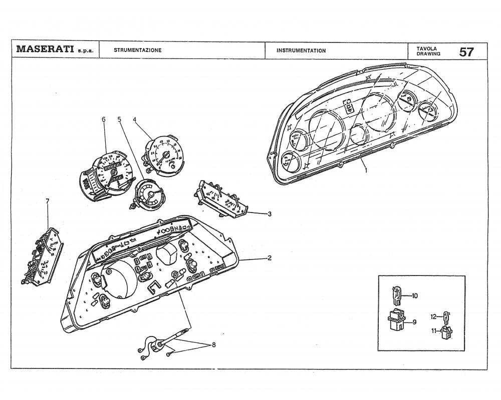 Maserati / Biturbo Coupe / T-57 - instrumentation