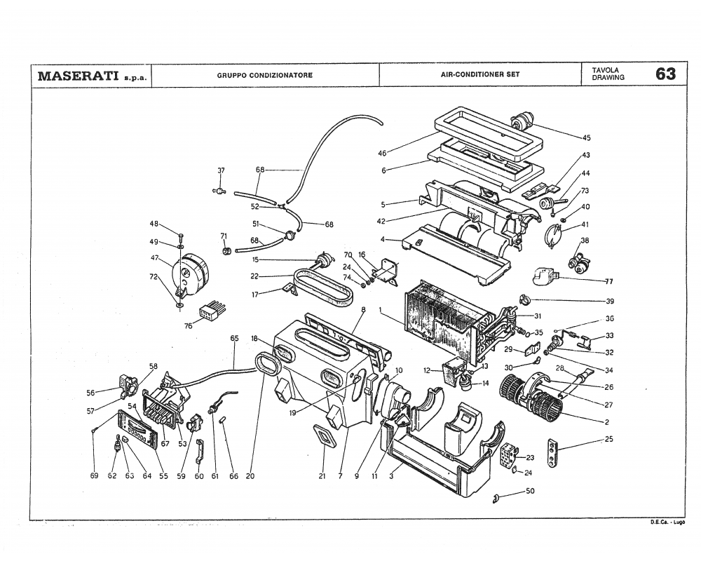 Maserati / Biturbo Coupe / T-63 - air conditioner set