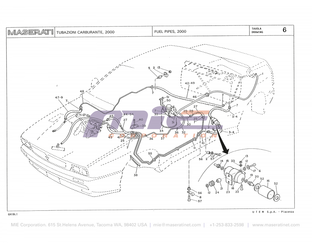 Maserati / Biturbo Ghibli / T-06 - fuel pipes, 2000