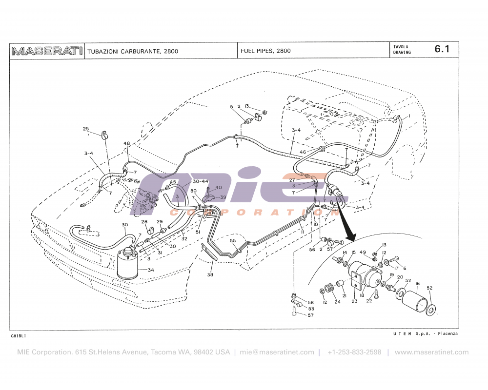 Maserati / Biturbo Ghibli / T-06_1 - fuel pipes, 2800