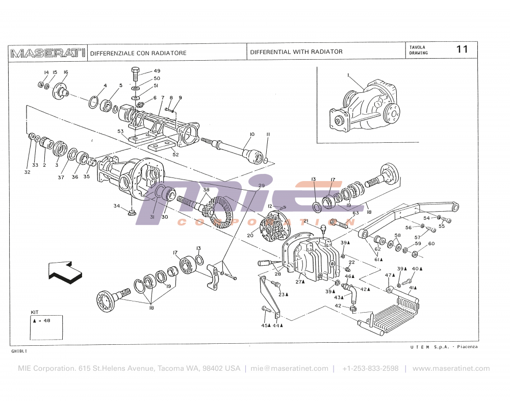 Maserati / Biturbo Ghibli / T-11 - differential with radiator