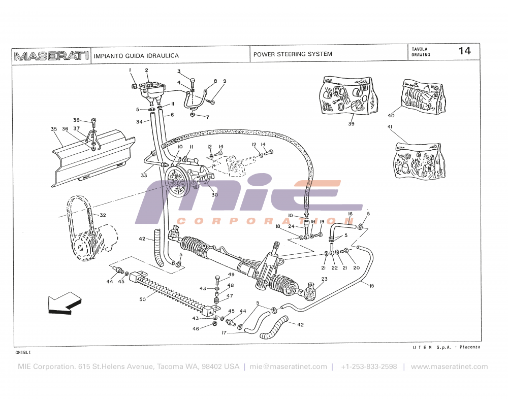 Maserati / Biturbo Ghibli / T-14 - power steering system