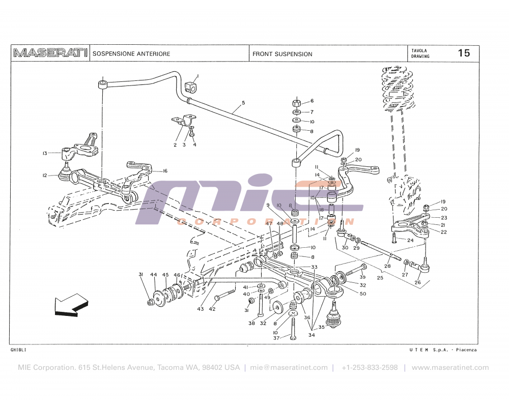 Maserati / Biturbo Ghibli / T-15 - front suspension