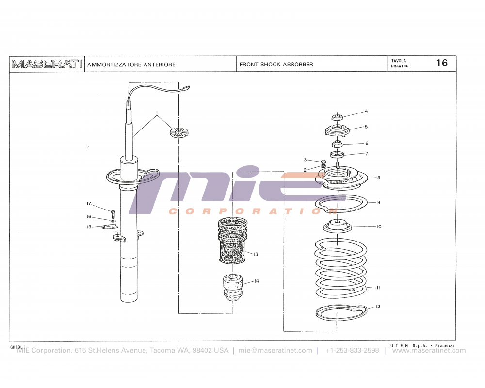 Maserati / Biturbo Ghibli / T-16 - front shock absorber