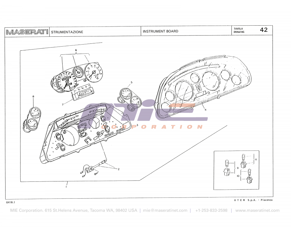Maserati / Biturbo Ghibli / T-42 - instrument board