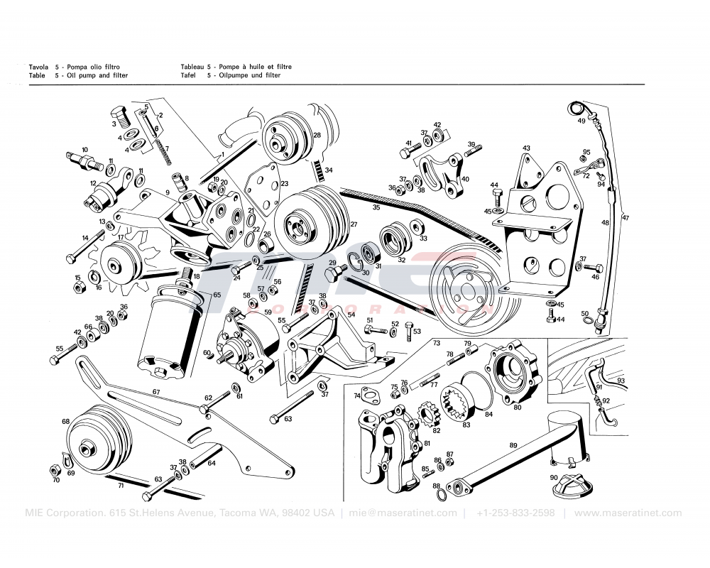 Maserati / Bora / T-05 - oil pump and filter