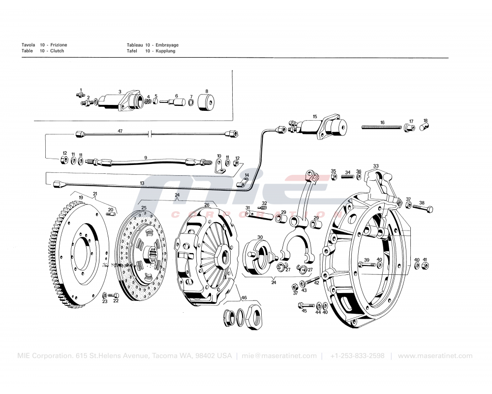 Maserati / Bora / T-10 - clutch