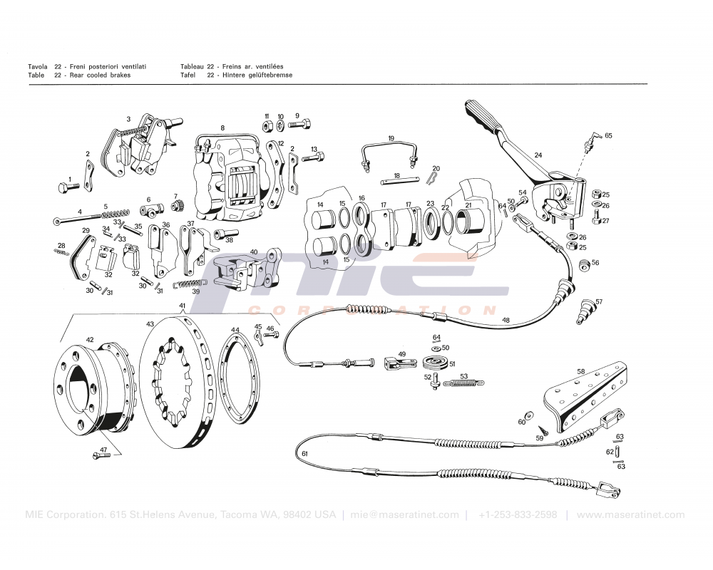 Maserati / Bora / T-22 - rear cooled brakes