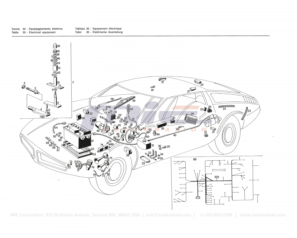 Maserati / Bora / T-30 - electrical equipment