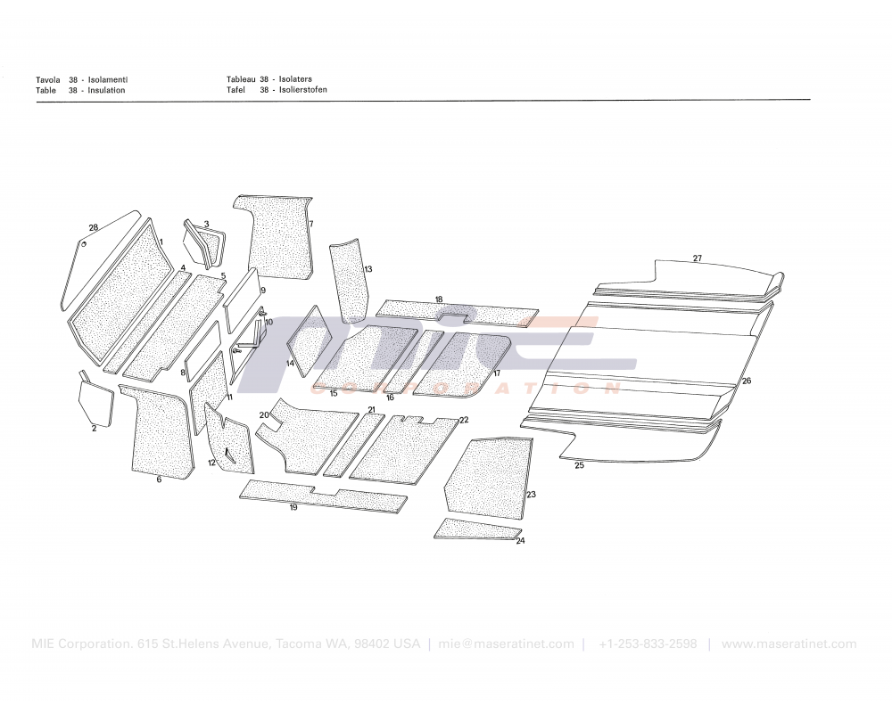 Maserati / Bora / T-38 - insulation
