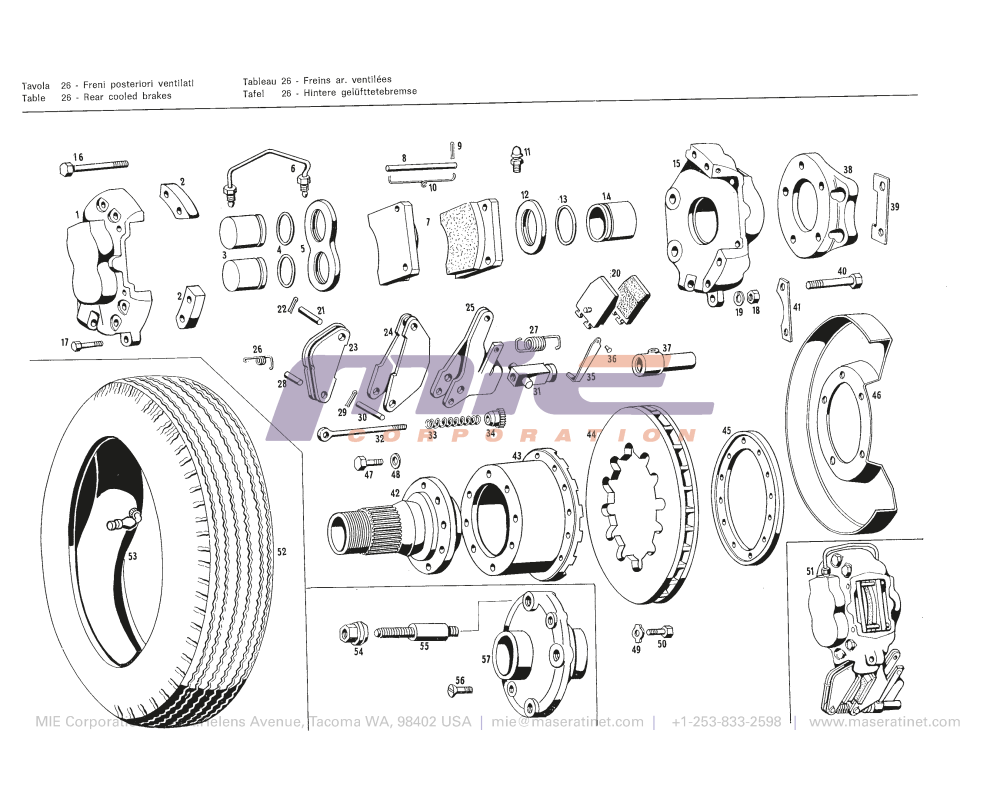 Maserati / Ghibli / T-26 - rear cooled brakes