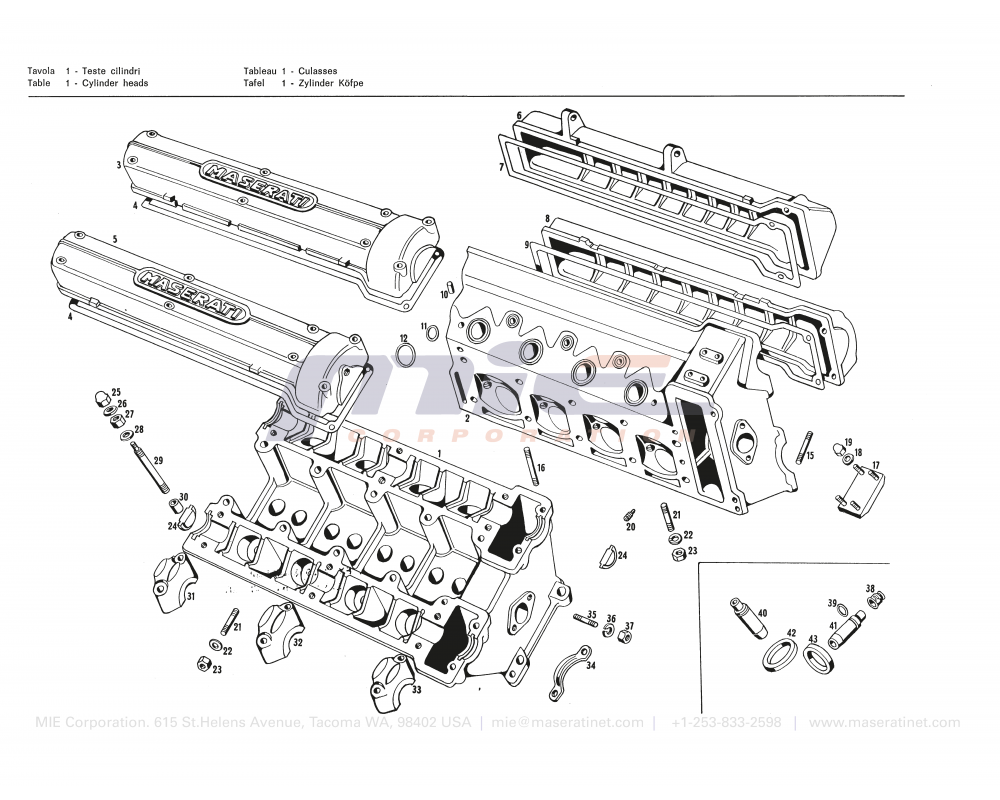 Maserati / INDY / T-01 - cylinder heads