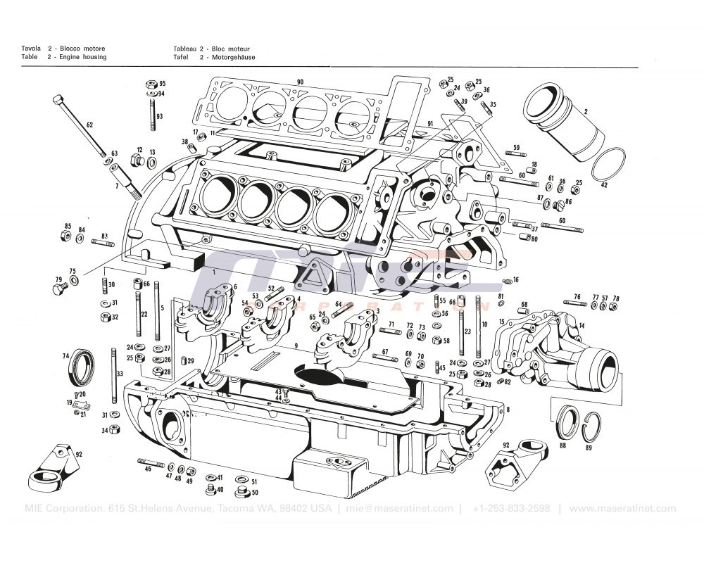Maserati / INDY / T-02 - engine block