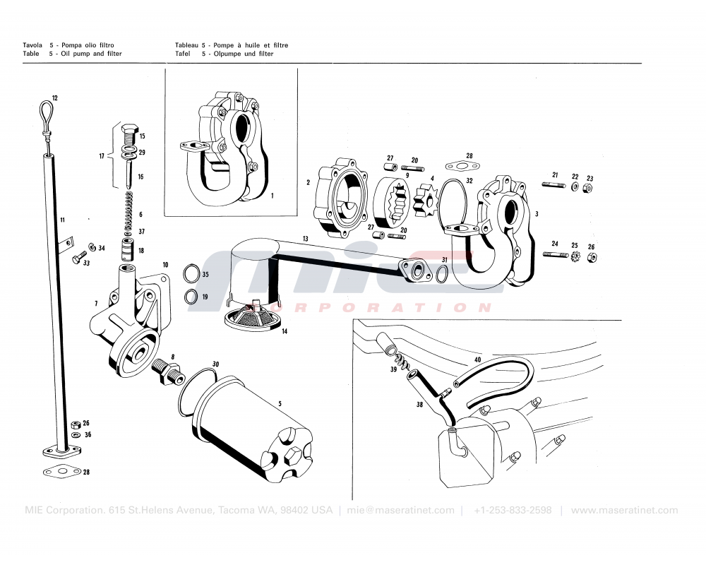 Maserati / INDY / T-05 - oil pump and filter