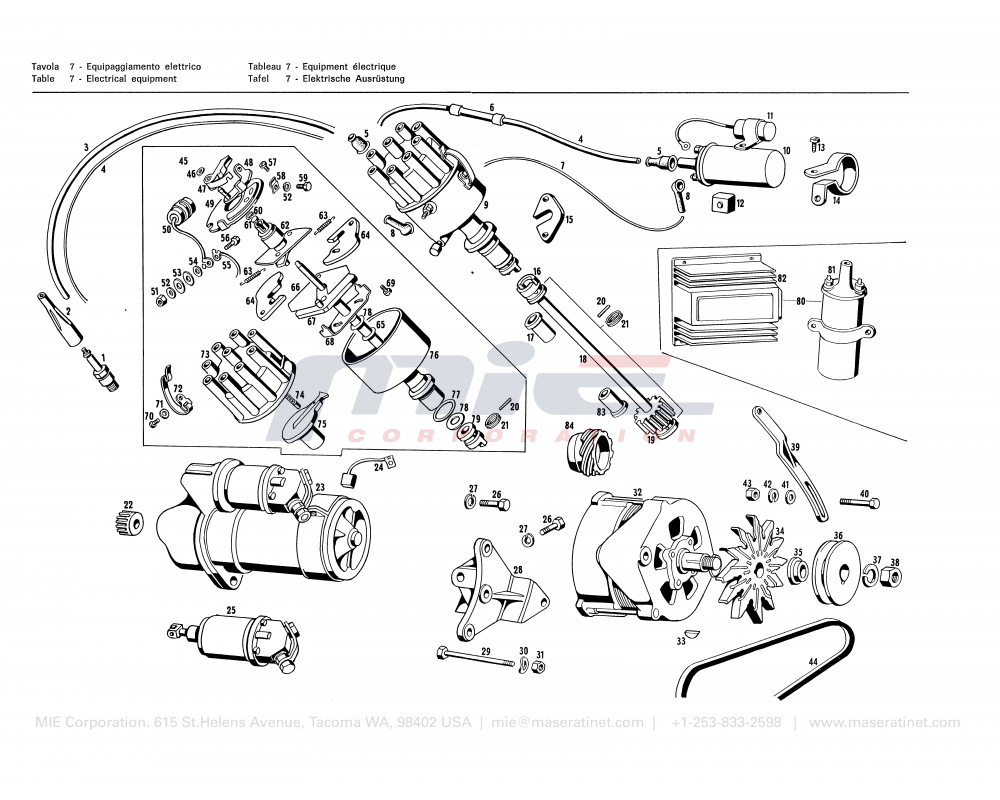 Maserati / INDY / T-07 - electrical equipment